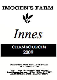 Wine made @ Imogen's Farm-grown chambourcin grapes